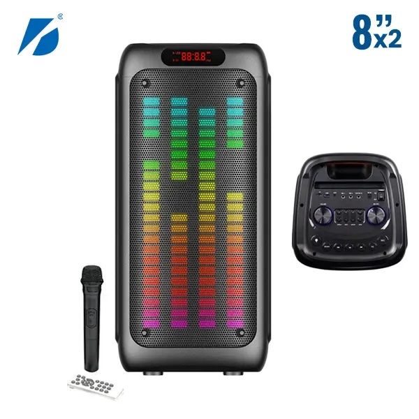 KTS%201755%20Bluetooth%20Karaoke%20Speaker%20with%20Wireless%20Microphone%20%7C%208"x2%20Dual%20Bass%20-%20Image%202