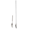 Retro Fork BBQ Telescopic Extendable Dinner Fruit Dessert Long Handle Fork Stainless Steel Cutlery Fork Tableware. 