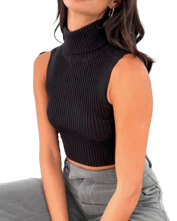 Yfashion%20Sleeveless%20Mock%20Turtleneck%20Tank%20Top%20For%20Women%20Y2K%20Ribbed%20Knit%20Slim%20Fit%20Solid%20High%20Neck%20Cropped%20Cami%20Top%20-%20Image%208