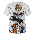 Dragon Ball Z Son Goku Super Saiyan Oversize T Shirts Boy Kids Clothes Short Sleeve T-shirt White Black Orange Breathable Jersey. 