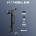 Portable Bicycle Pump Max 120 PSI Bike Manual Air Pump Balloon Tire Inflator Schrader Valve Floor Pump Cycling Accesories. 