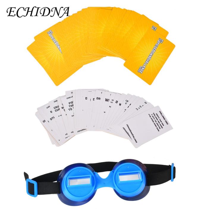 Family Fun Activity Fun Upside Down Challenge Game with Goggles for Parties Outdoor Fun Creative Board Game Set for Home Entertainment