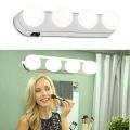 Portable Studio Glow Mirror Make-up Vanity Light for Dressing Table with 4 LED Bulbs and Powerful Suction Cups Bathroom Mirror Wall LED Vanity Lamp Makeup Light. 