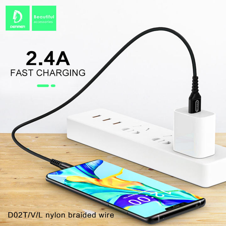 DENMEN%20USB%20Data%20Cable%20For%20Type-C%20iPhone%202.4A%20Mobile%20Phone%20Fast%20Charging%20Cable%20D02L%20Nylon%20High%20Quality%20-%20Image%206