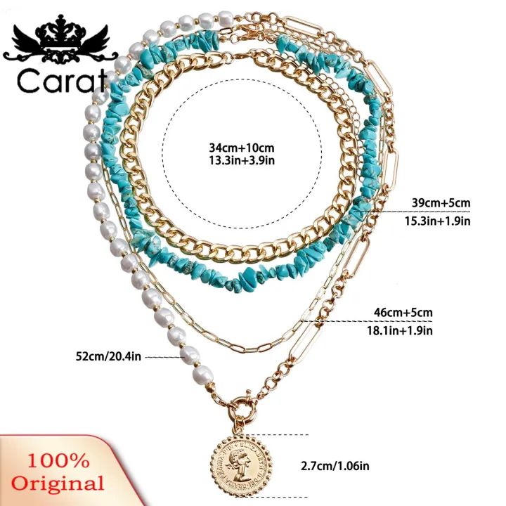 Carat%20Creative%20Mixed%20Metal%20Necklace%20Boho%20Layered%20Turquoise%20Pearl%20Beaded%20Necklace%20Set%20for%20Women%20Trendy%20Circle%20Choker%20Jewelry%20for%20Girls%20Metal%20Chain%20Paperclip%20Design%20Handmade%20Accessories%20from%20Geometric%20Beaded%20-%20Image%203