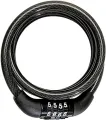 Premium Black Heavy Bicycle 4 Letters Number Lock Combination Coiled Bike Steel Cable Lock Cycling Lock Bicycle Lock Accessories.. 