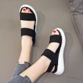 Student Sandals Women's Summer New Flat Beach Shoes Fashion All-Match Elastic Sneakers Casual Fairy Style Women's Shoes. 