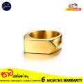 Glamon Flat Top Ring Gold Silver Color Rings For Boys Stainless Steel Wedding Band Mens rings High Quality Gold Rings For Men. 