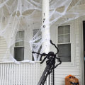DENOSWIM White Stretchy Cobweb Artificial Spider Web Halloween Decoration Scary Party Scene Props Horror House Home Decora Accessories. 