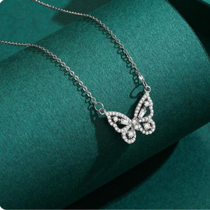 Trendy Fashionable New Korean Style Butterfly Chain Necklace for