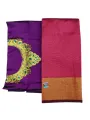 Blouse work pattu saree. 