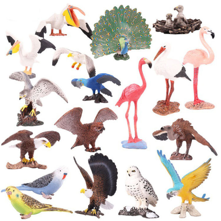 Classic%20Bird%20Animal%20Flamingos%20Parrot%20Sea%20Mew%20Owl%20Ostrich%20Model%20Solid%20Pvc%20Action%20Figures%20Miniature%20Education%20Kid%20-%20Image%202