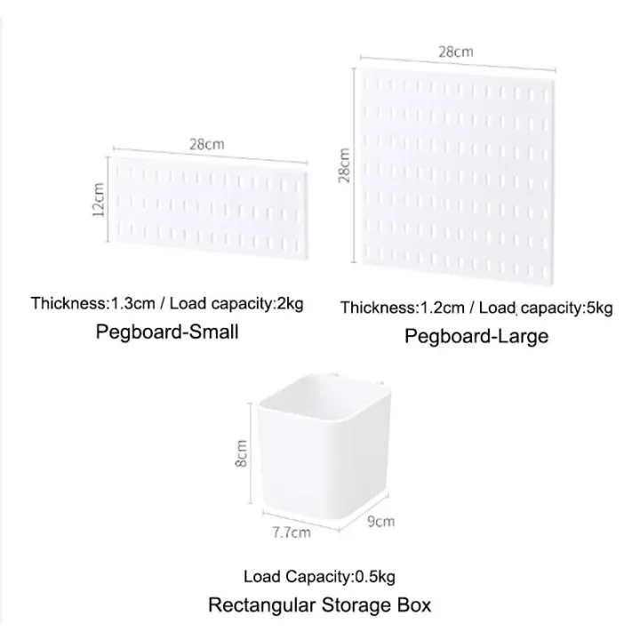Pegboard%20Combination%20Kit,%20Wall%20Mounted%20Storage%20White%20Peg%20Boards%20Organizer%20For%20Walls%20Display%20Organization%20Cologo%20-%20Image%202