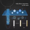 360 degree rotating high pressure boost power shower water saving stop button rainfall shower head with fan. 