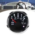 Oil Pressure Gauge 52MM/2in IP67 0-5BAR 0-73PSI Meter with Smart Alarm for Cars/Yachts/Boats. 