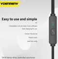 Vdenmenv DR26 Wire Controlled Earphones 3.5mm Black. 