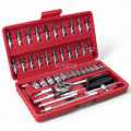 Car Motorcycle Repair Set Hand Tools Home Service motor DIY Kit, 46 In 1 Pcs Tool Kit & Screwdriver and Socket Set With Big Box46 in 1 Pcs Tool Kit & Screwdriver and Socket Set Multi Purpose Combination Tool Case Precision Socket Set. 