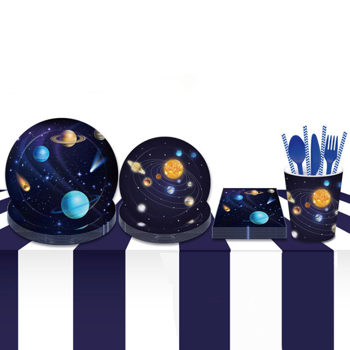 Solar System Outer Space Themed Birthday Party Decoration Paper Plate ...