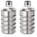 2Pcs 304 Stainless Steel Fully Automatic Water Level Control Float Valve, Auto Shut Off Ball Mini Float Valve, (3/4Inch). 