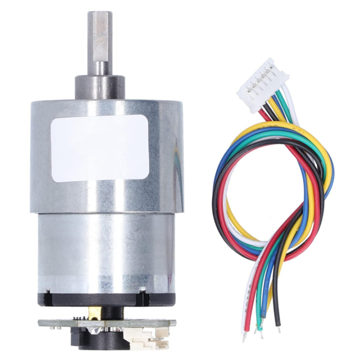 Electric Micro DC 12V Speed Reduction Gear Motor with Encoder Supporting Forward Reverse Movement