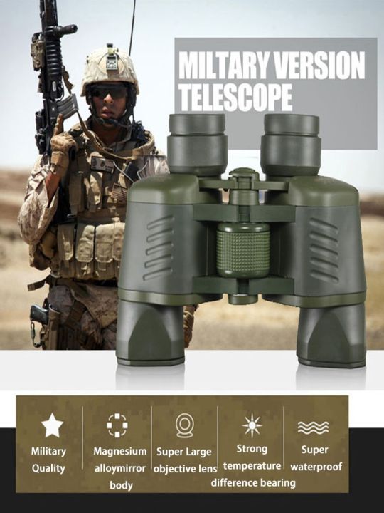 50X50 Binoculars Professional Biocular Telescope Lll Night Vision Full Optical Materials Military Telescope For Camping Hunting