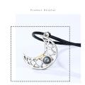 2PCS / Set Couple Gift Jewelry Sun Moon Neckwear Magnet Couple Necklace. 