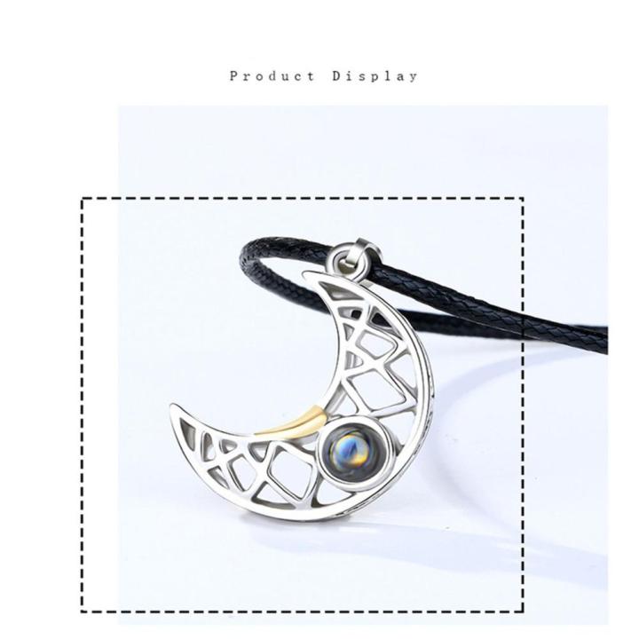 2PCS%20/%20Set%20Couple%20Gift%20Jewelry%20Sun%20Moon%20Neckwear%20Magnet%20Couple%20Necklace%20-%20Image%204