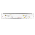 Marine Parallel Ruler Clear Scales, Mapping Points to Pull Parallel Ruler 450MM, Nautical Charts Parallel Ruler for Boat. 
