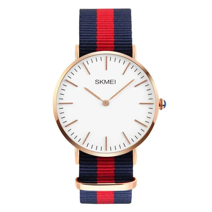 The British men's men's beauty moment waterproof Europe quartz watch watches men slim skmei belt (Gold)