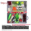 bellylady 75pcs/94pcs/122pcs/142pcs Fishing Lures Set Spoon Hooks nnow Pilers Hard Lure Kit In Box Fishing ear Accessories. 