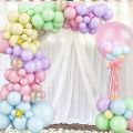 Complete Set 91 Pcs Mega Pack Balloon Arch Garland Kit Multicolor Macaron Balloons Wedding Birthday Party Decoration balloons Garland Birthday celebration party decoration pink balloon theme 91 pcs Full set. 