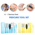 Professional Stainless Steel Pedicure Tools Set 10 in 1, Foot Care Kit, Nail Toe  Rasp Peel Dead Hard Skin Callus Remover Feet Care Pedicure. 