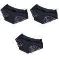 3Pcs Big Size M-4XL Panties for Women Lace Silk Low Waist Female Underwear Plus Size Seamless Women Panties. 