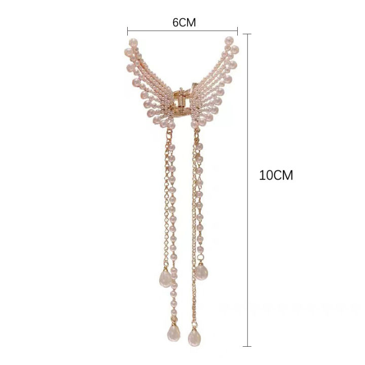 Tassel%20Butterfly%20Pearl%20Hair%20Clip%20Women%20Hair%20Claw%20Hairpin%20Hair%20Crab%20HairAccessory%20-%20Image%203