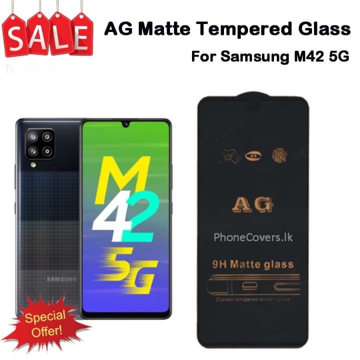 M42 5G High Quality Matte Full Tempered Glass Anti Fingerprint