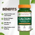 Pure Nutrition Calcium Magnesium & Zinc Supplement with Vitamin D3 & K2 (600 IU) for Women & Men | Supports Bone & Joint Health | Aids Muscle Health, Boosts Collagen Synthesis | 1400mg - 60 Tablets(FROM INDIA)NUSS. 