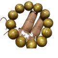 【Zorro】Authentic Sichuan golden nanmu bracelet 2.0 Wenwan handheld new Chinese style unpopular small leaf golden nanmu 108 Buddhist beads. 