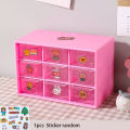 6/9 grid storage box rack Ins table top small drawer plastic storage cabinet Cute makeup box storage rack. 