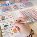 Panda Online 6PCS Cartoon 0.5mm Gel Ink Pen Exam Pens Diary Journal Pressing Pens Black Ink. 
