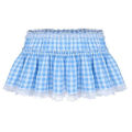 Women Y2K Lace Mini Skirt Summer Plaid Gingham Ruffle Short Fairy Princess Low Rise Pleated A-line Skirts Lolita 2000s. 