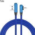 1/2m Micro USB Type-C Elbow Braided 3.1A Fast Charging Cable for Android iPhone. 