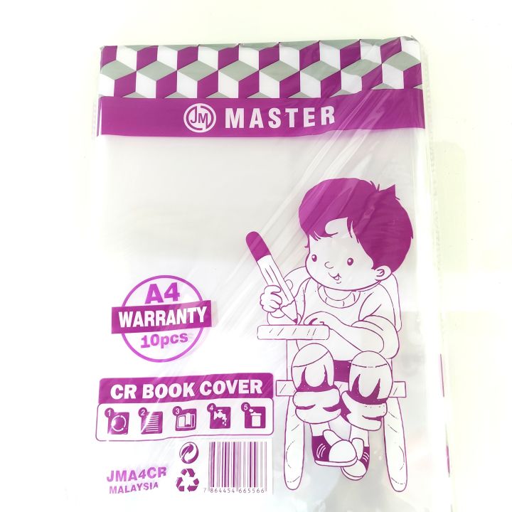 Transparent Plastic Book Cover A4 Size - 10 Pcs