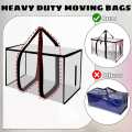 4 Pack Large Storage Lids Clear Heavy Duty Totes Packing Bags With Zips For Moving Clothes. 