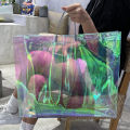 【ALLGOOD】1 PC Fashion Women Clear Tote Pvc Laser Waterproof Transparent Handbags Female Large Shopper Shoulder Bag Summer Beach Portable Pouch. 