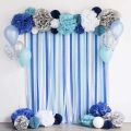 Under the Sea Themed Blue Green Mermaid Birthday Party 3 Rolls Crepe Paper Streamer Hanging Backdrop Baby Shower DIY Decorations. 