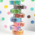 RHS Online 100PCS Dot Washi Tape Stickers INS Album Diary Journal Decorative Scrapbooking Round Masking Tapes Sticker. 