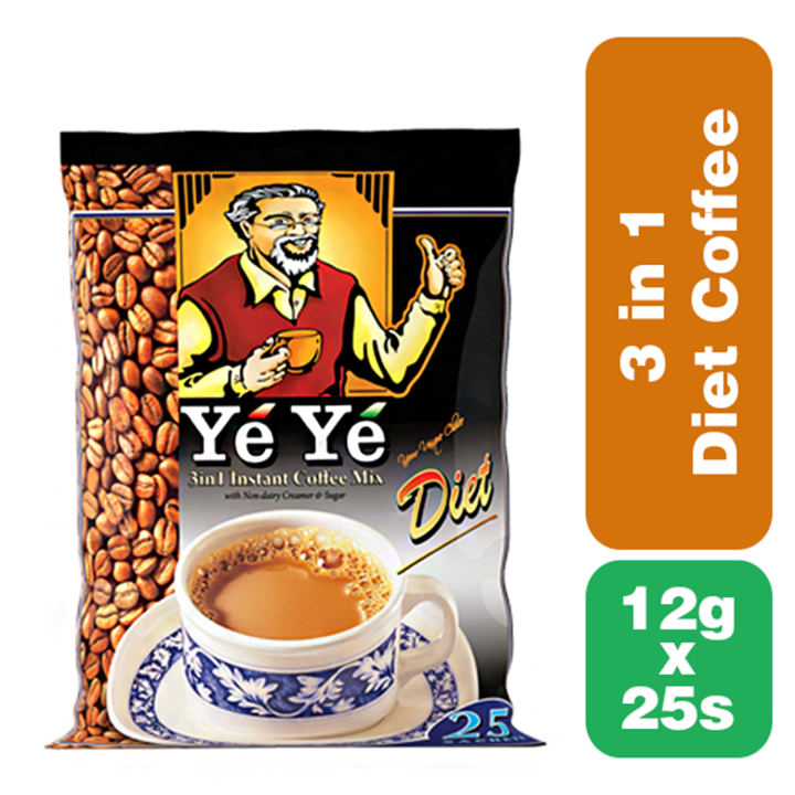 YEYE Diet Coffee 3 in 1 Instant Coffee Mix 25 Sachet