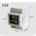Din Rail AC Monitor 6IN1 100A Voltage Current Factor Active KWH Electric Energy Frequency Meter VOLT AMP. 