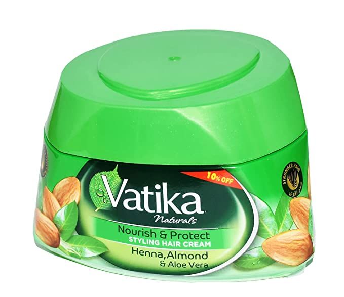 Vatika Nourish & Protect Styling Hair Cream With Almond, Olive, Henna - 140 ml