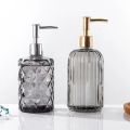 Glass Soap Dispenser Bottle Bathroom Liquid Shampoo Shower Gel Bottle Refillable Storage Container Soap Press Empty Bottles. 